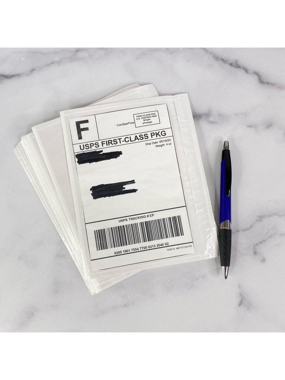 25 (7.5 X 5.5) Clear Postage Invoice Label Pockets PRICE IS FIRM - Picture 7 of 9